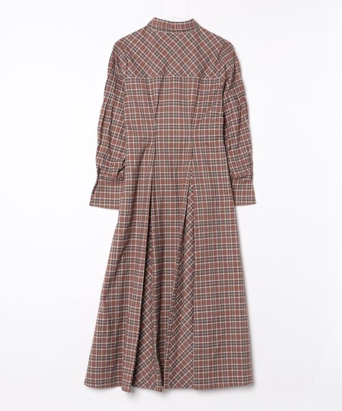 Her lip to チェック柄シャツワンピース M ブラウン レディース