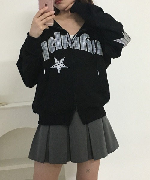 「JUNGLE STORM」 ジップアップパーカー L グレー メンズ_画像4