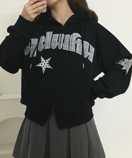 「JUNGLE STORM」 ジップアップパーカー L グレー メンズ_画像6