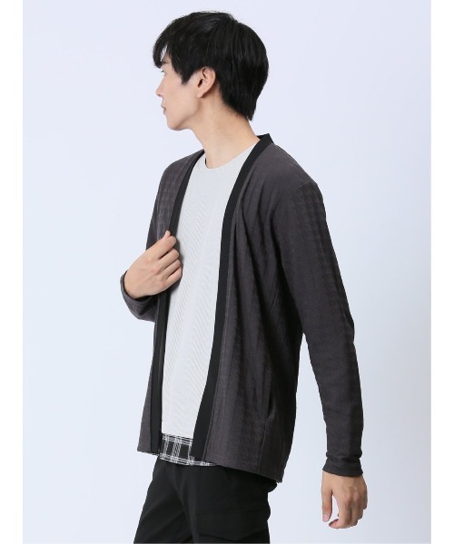 「TAKA-Q」 カーディガン MEDIUM ホワイト×ブラック メンズ_画像9