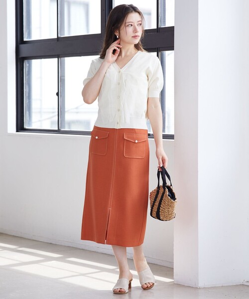 「Feroux」 半袖ニット F ベージュ レディース_画像9