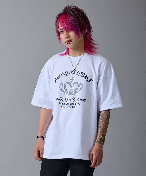 RUSSーK（ラスケー） tシャツ 「RUSS-K」別注 プリント 半袖Tシャツ