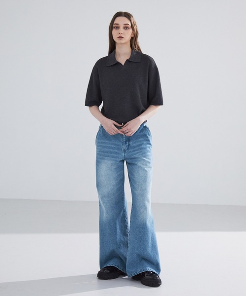 「LUENNA」 ブーツカットデニムパンツ S ブルー メンズ_画像5
