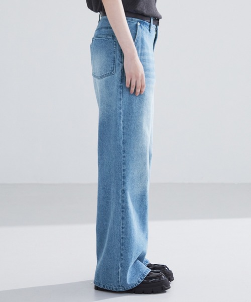 「LUENNA」 ブーツカットデニムパンツ S ブルー メンズ_画像6