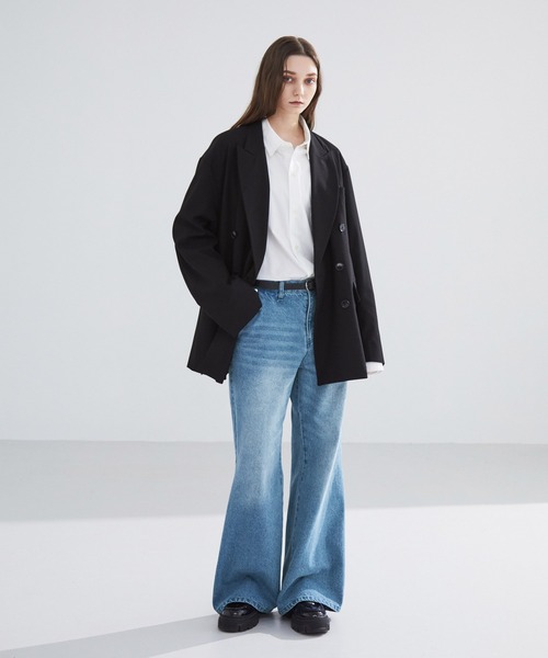 「LUENNA」 ブーツカットデニムパンツ S ブルー メンズ_画像7