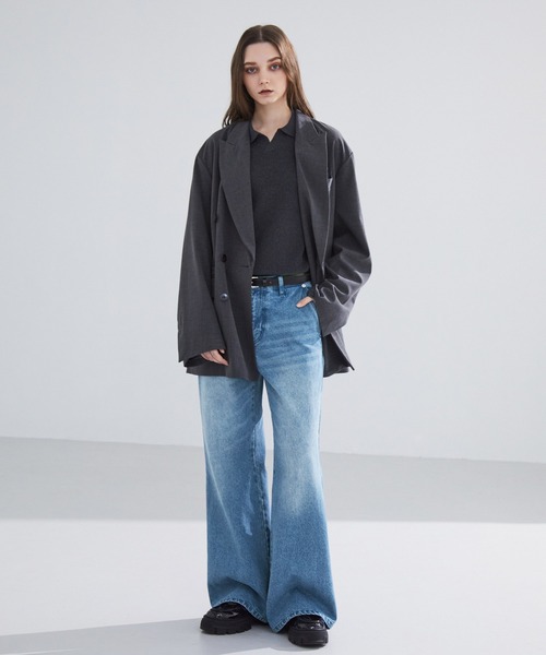 「LUENNA」 ブーツカットデニムパンツ S ブルー メンズ_画像9