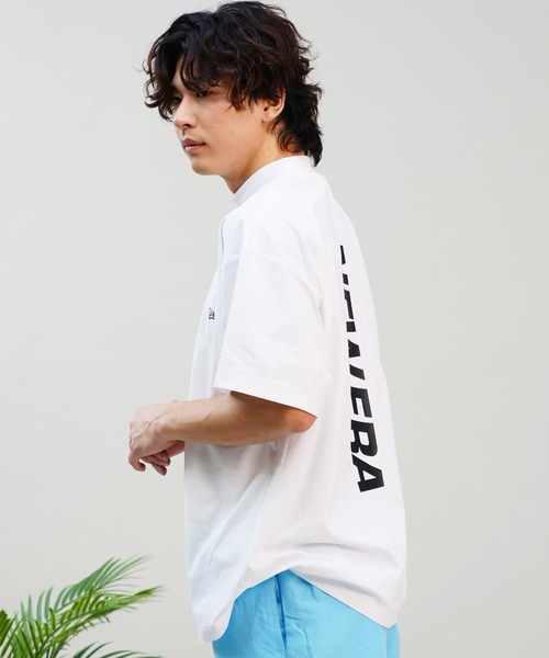 「NEW ERA」 半袖Tシャツ L ブラック×ホワイト メンズ_画像4