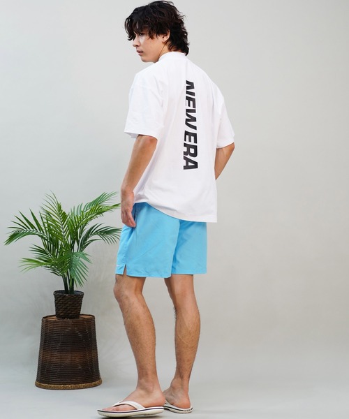 「NEW ERA」 半袖Tシャツ L ブラック×ホワイト メンズ_画像5