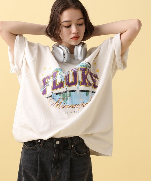 「PBLIM」 半袖Tシャツ LARGE オフホワイト レディース_画像2