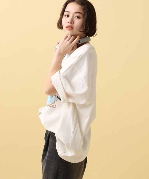 「PBLIM」 半袖Tシャツ LARGE オフホワイト レディース_画像3