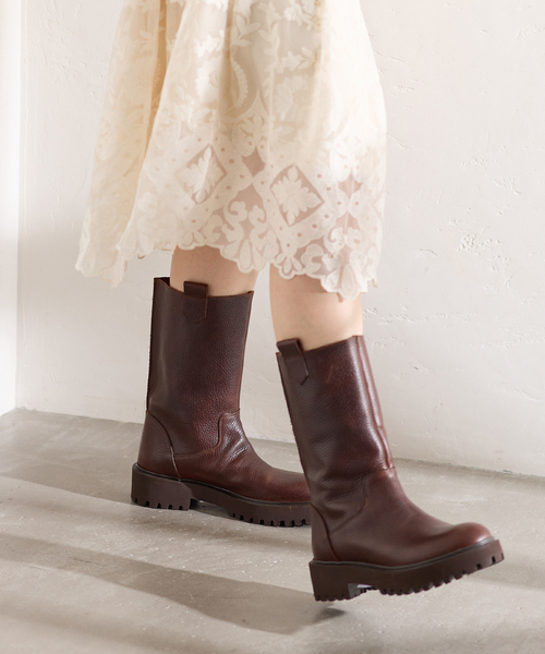 GUIDI☆グイディ★ミドルブーツ✦茶系／サイズ42 guidi ブーツ（レディースファッション） | ファッション のおすすめ