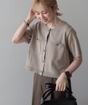 カーディガン 半袖 「UVカット」Wポケットカ...の詳細画像2