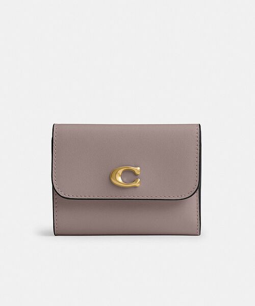 COACH レディース三つ折財布（バッグ、小物素材：本革、レザー）｜財布