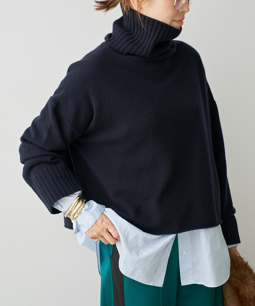 ほぼ未使用✨ドゥーズィエムクラス jersey タートルネック ウール ニット Deuxieme Classe（ドゥーズィエムクラス） タートルネック ニット