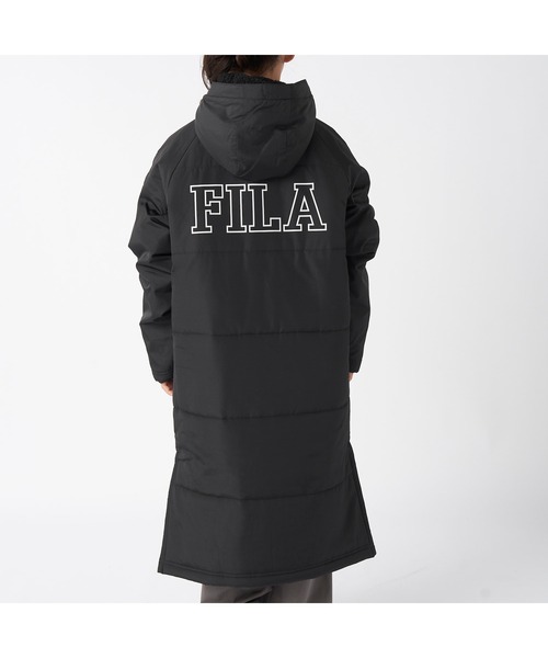 FILA（フィラ） ダウン アウター 撥水加工 ロング丈 中綿 ジャケット