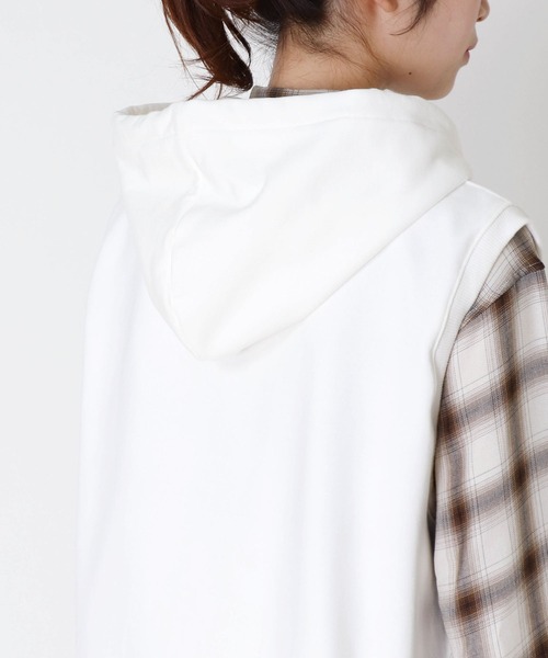 DRESSLAVE パーカー cotton urake sleeveless zip hoodie