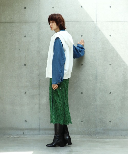 DRESSLAVE パーカー cotton urake sleeveless zip hoodie