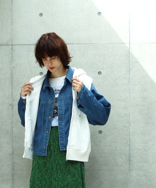パーカー cotton urake sleeveless zip hoodie(コットン裏毛ノースリーブジップパーカー) レディース DRESSLAVE パーカー cotton urake sleeveless zip hoodie