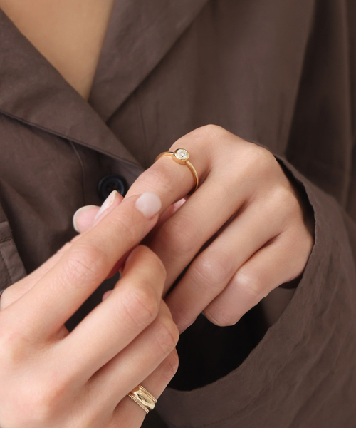 lilas スピックアンドスパン　フクリン　18k ダイヤリング　13号 lilas スピックアンドスパンフクリン18k ダイヤリング13号