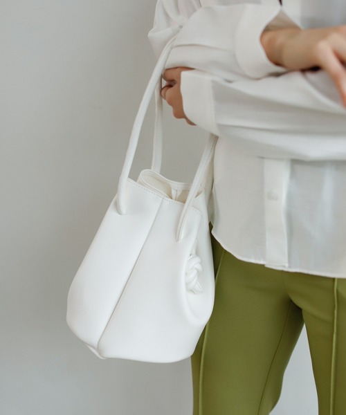 【今大人気☆】LANVIN ロゴトートバッグ ショルダー紐・巾着付 coen ショルダーバッグ バッグ レザーライク巾着ショルダー