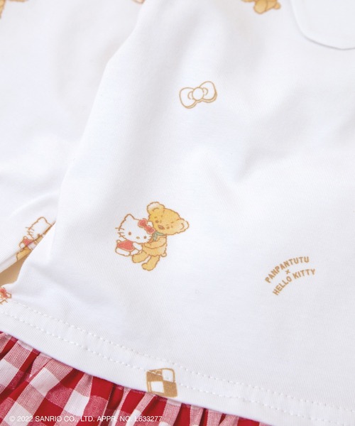 ベビー服 「ハローキティ」エンジェルカラーロンパースワンピ(長袖 