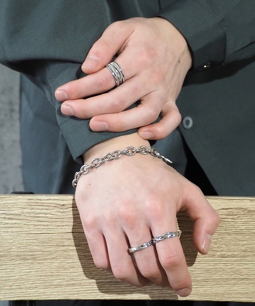 SBG by 7JEWELRY 指輪 リング SBG 3点セット メンズ フリーサイズ