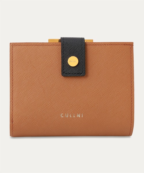 二つ折り財布 財布 Leather wallet With A Clasp メンズ レディースの画像