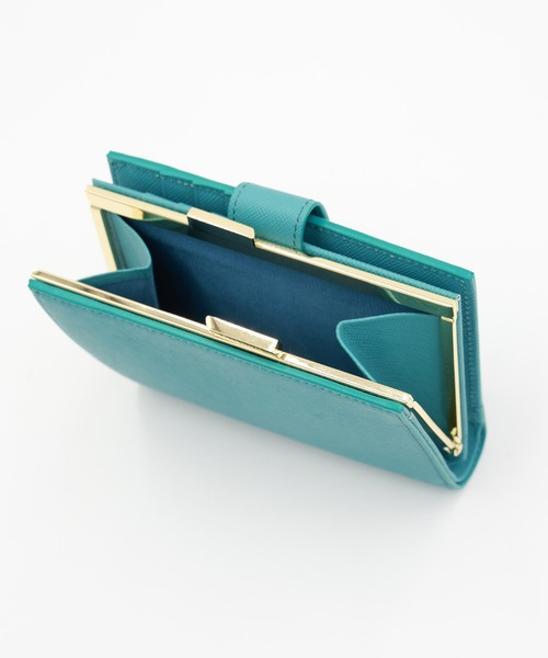 二つ折り財布 財布 Leather wallet With A Clasp メンズ レディースの画像