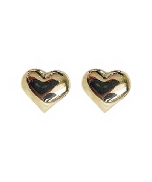【追跡付】ちょっぴり大きめ♡ぷっくりハートなCCピアス Ritomo De Ricco ピアス ぷっくりハートピアス シルバー925