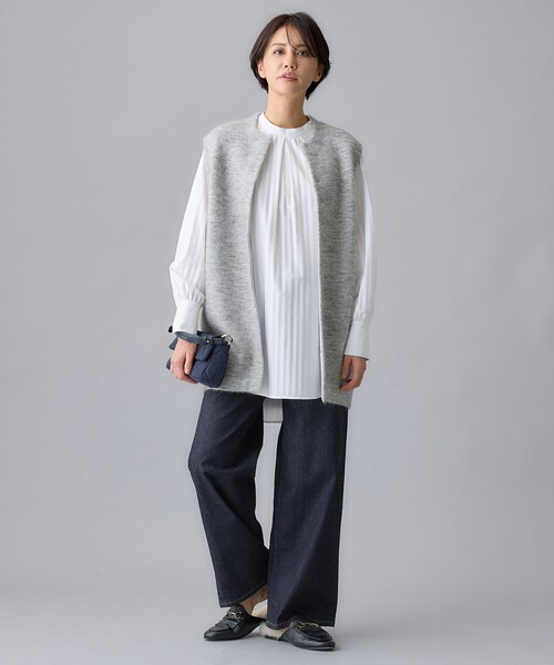 自由区モヘアニット ジレ 自由区（ジユウク） ベスト ジレ 「WEB限定カラーあり」モヘアニット