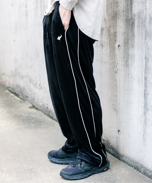 En serio TOKYO ワイドパンツ パンツ ストレッチベロアジャージ