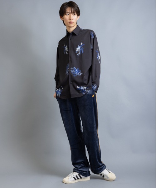 En serio TOKYO ワイドパンツ パンツ ストレッチベロアジャージ