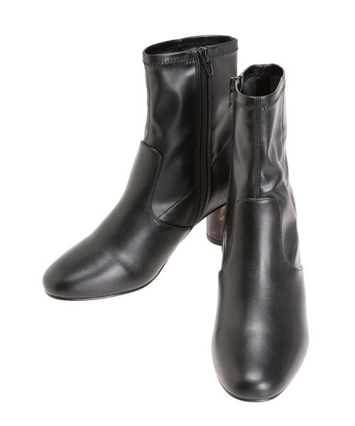 【新品未使用品】マーキュリーデュオ　ストレッチショートブーツ MERCURYDUO（マーキュリーデュオ） ブーツ フェイクレザーデザイン