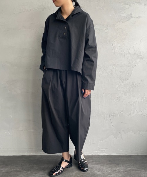 mizuiroind（ミズイロインド） パンツ レディース ハイウエスト タック