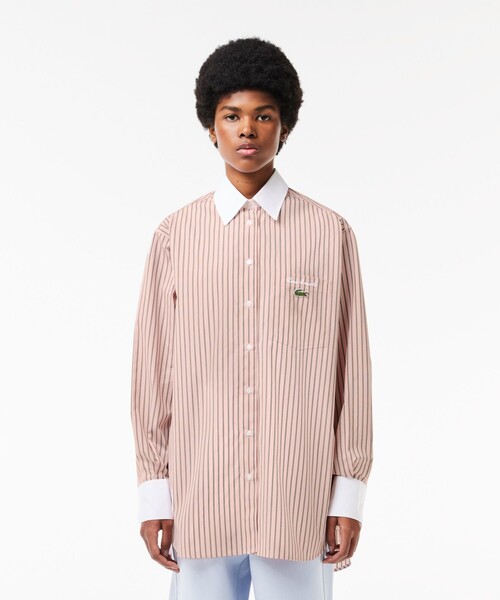 LACOSTE（ラコステ） ブラウス シャツ ストライプクレリックシャツ