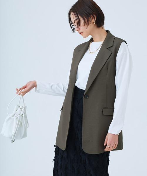 RASW ベスト ジレ 「RASW」テーラードジレ レディース