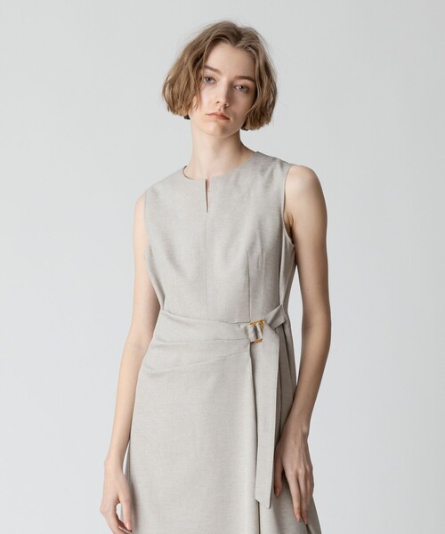 美品♡アルアバイル リネンライクオックスラップワンピース M オレンジ 麻 セール】リネンライクオックスラップワンピース（ワンピース