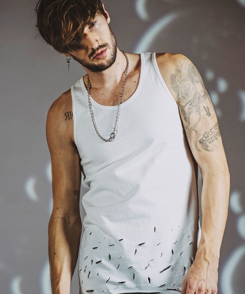 destroy tanktop タンクトップ NO ID.（ノーアイディー） タンクトップ 「NO ID.」Destroy Tank Top