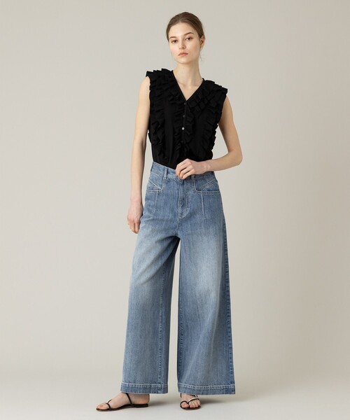 【ミサキ】LOULOU WILLOUGHBY サイズ1 デニムバギーパンツ LOULOU WILLOUGHBY ジーンズ デニム デニムパンツ 「LOULOU