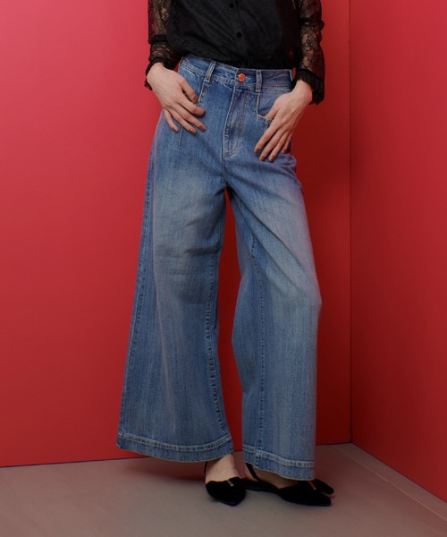 LOULOU WILLOUGHBY（ルルウィルビー） ワイドパンツ ジーンズ デニム