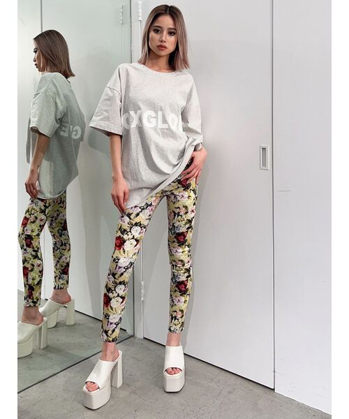 GYDA パンツ ハイウエスト stretchy カラーパンツ レディース