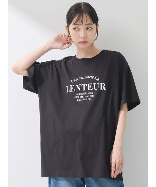 tシャツ 「カタログ掲載品」「ウォッシャブル」アニマルロゴプリントカットソー レディース PUBLUX/カレッジ風ベア アニマル プリントTシャツ 限定展開