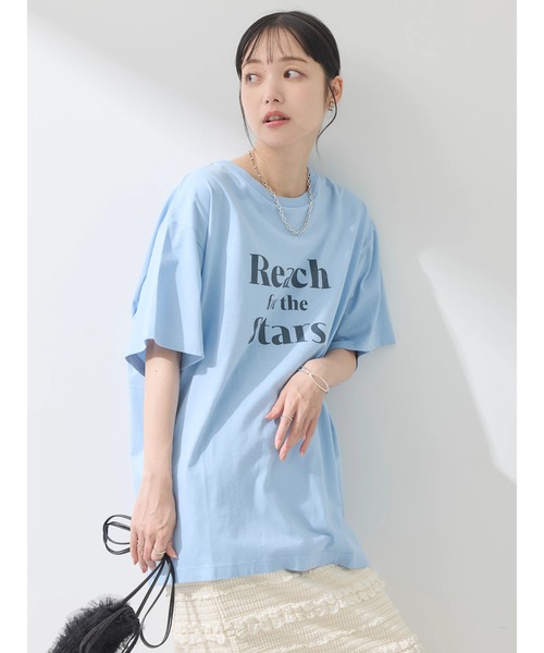 earth music&ecology tシャツ アソートロゴプリントT レディース