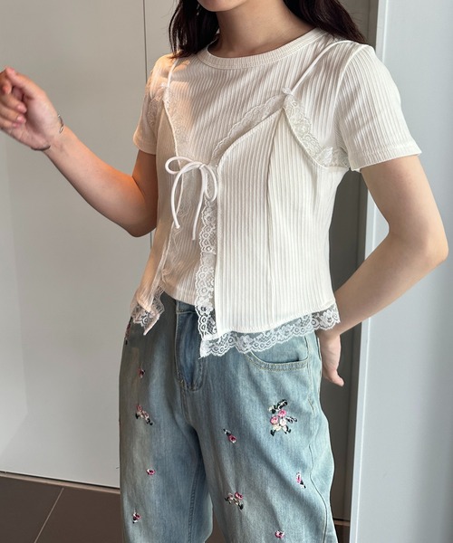 solleim（ソルレム） ジーンズ デニム デニムパンツ フラワー刺繍