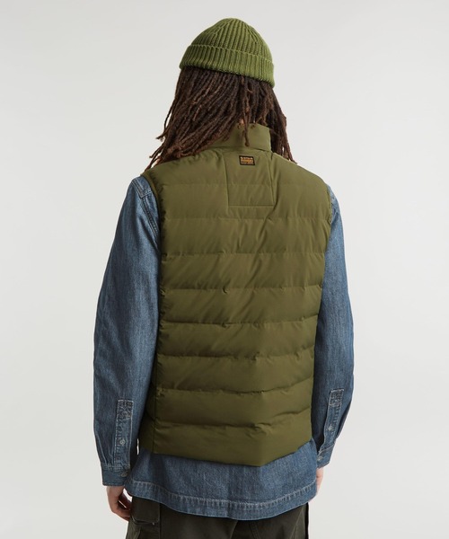 G-Star RAW カーキ ダウンベスト M G-STAR RAW ダウンベスト ベスト FOUNDATION LINER VEST/軽量中綿