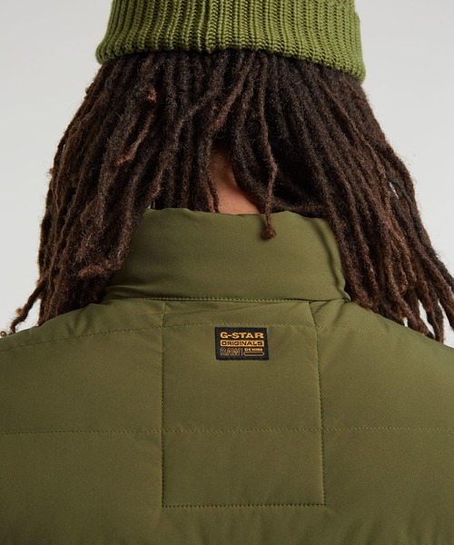 G-Star RAW カーキ ダウンベスト M G-STAR RAW ダウンベスト ベスト FOUNDATION LINER VEST/軽量中綿
