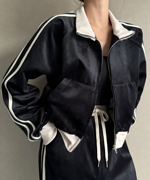 JUNOAH（ジュノア） セットアップ トラックジャケット＋リボンパンツ