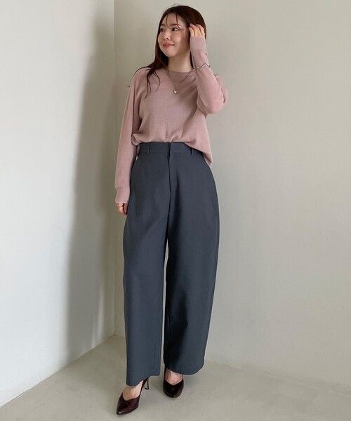 【軽量/洗える】ファインアルパカ クルーネック UNFILO ニット セーター 「軽量/洗える」ファインアルパカ