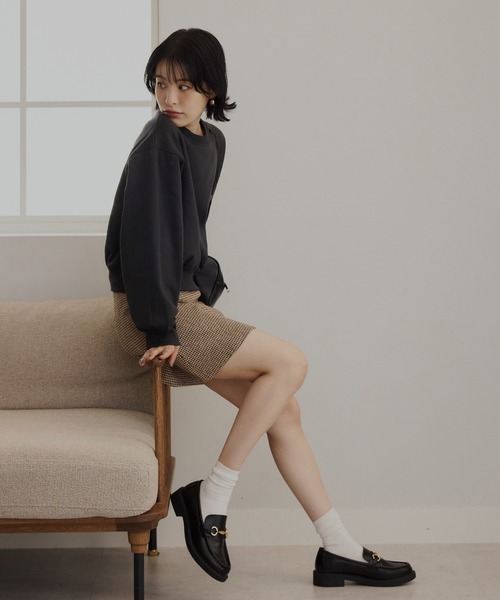 トレーナー スウェット 裏起毛クルーネックスウェット レディース