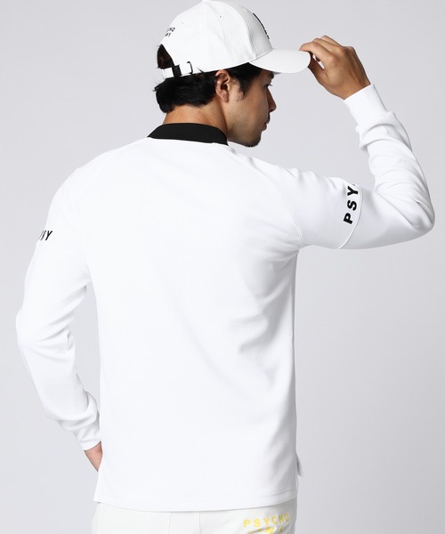 Psycho Bunny tシャツ 「GOLF」ポリエステル 長袖ラグランモック